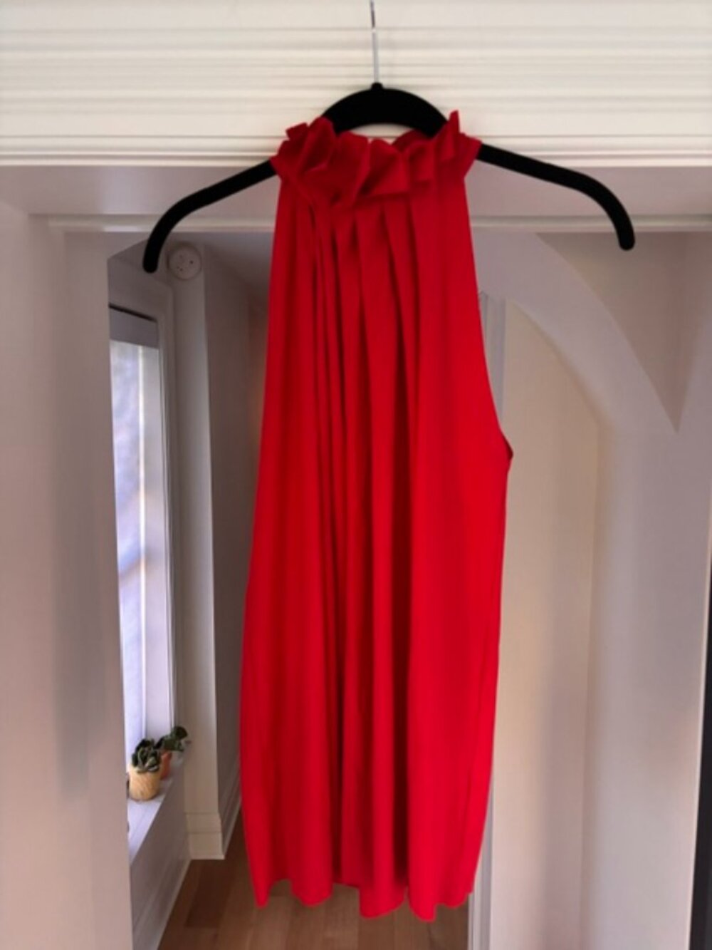 Maria Pinto Red Crepe Halter Top - Size S